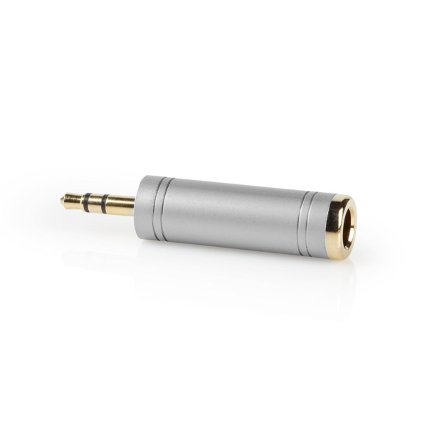 Stereo Adapter | 3.5 mm Male to 6.35 Female | Metal