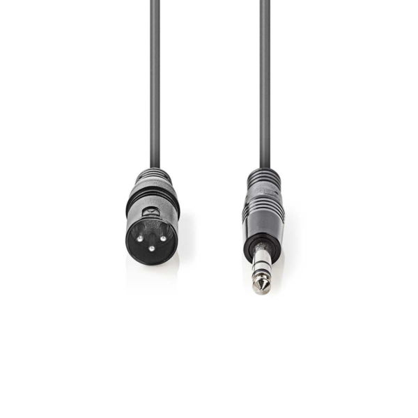 Balanced XLR Audio Cable | XLR 3-Pin Male – 6.35 mm Male | 3.0 m
