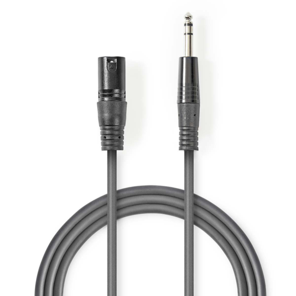 Balanced XLR Audio Cable | XLR 3-Pin Male - 6.35 mm Male | 3.0 m